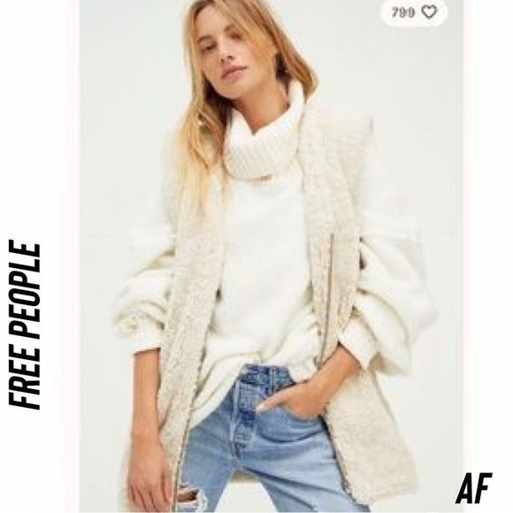 FREE PEOPLE GREAT ESCAPE TEDDY VEST NEW SIZE XL - Picture 5 of 7